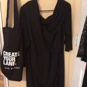 NWT Lane Bryant Black Control Tech Dress Size 20